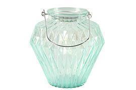 PORTACANDELA DUCO H18 D18CM. BLUE