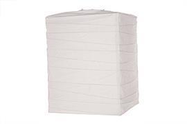 LANTERNA CARTA RETT. H40 L30X30CM. BIANCO