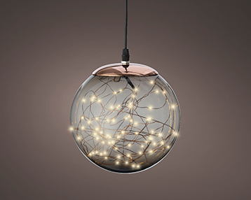 SFERA VETRO D40CM. 300LED LUCE CALDA CLASSICA
