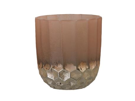 PORTACANDELA SATIN. H12 D10CM. PK