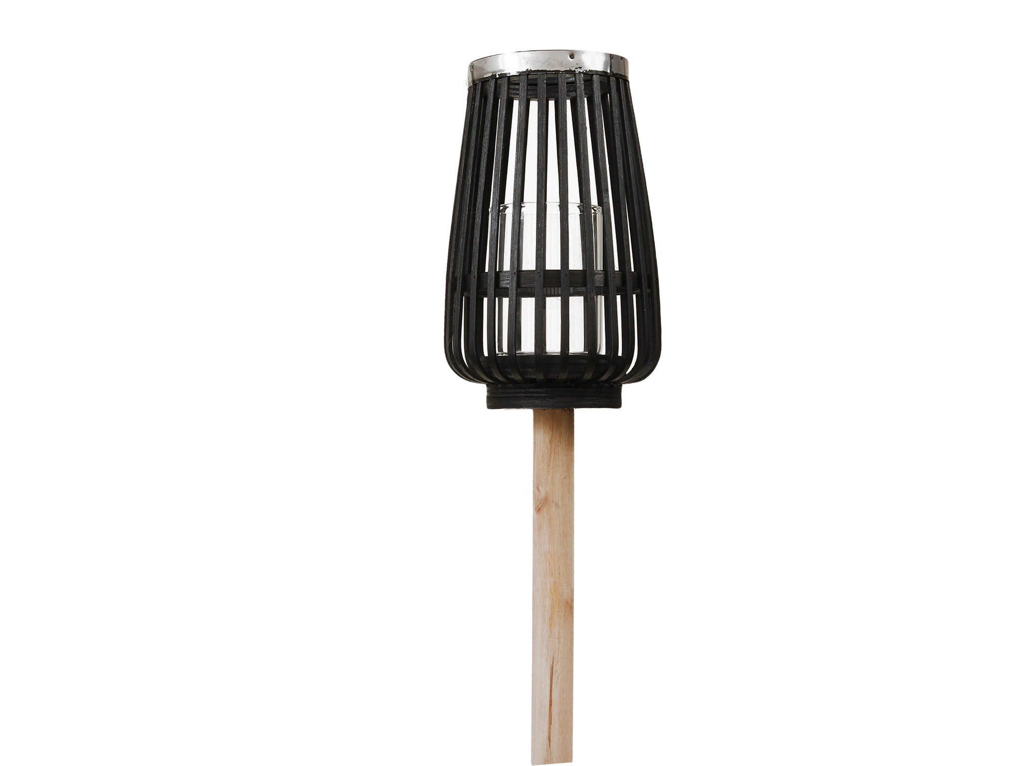 LANTERNA BAMBOO C/STICK D13 H115CM. NERO