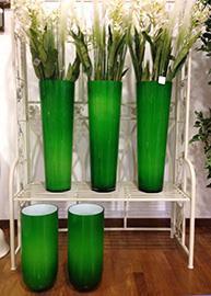 VASO VERDE D.23 H.70CM.