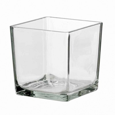 CUBO VETRO H18 D18X18CM.