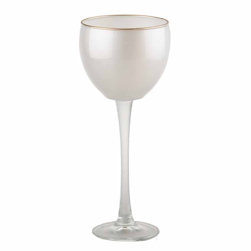 SFERA CON STELO D12,5 H31CM. BIANCO