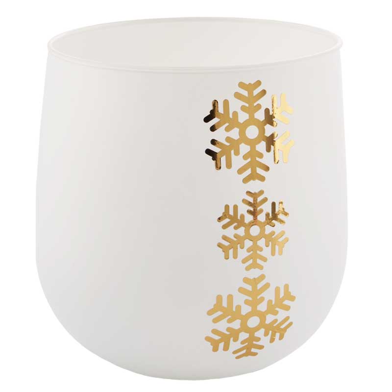 VASO UAU D13 H14CM. FAGGIO BIANCO