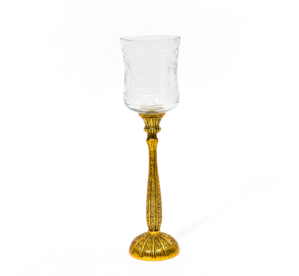 PORTACAND.ELEGANT H385 D11CM. GOLD
