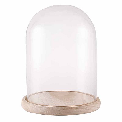 CAMPANA C/BASE LEGNO D17 H24CM.