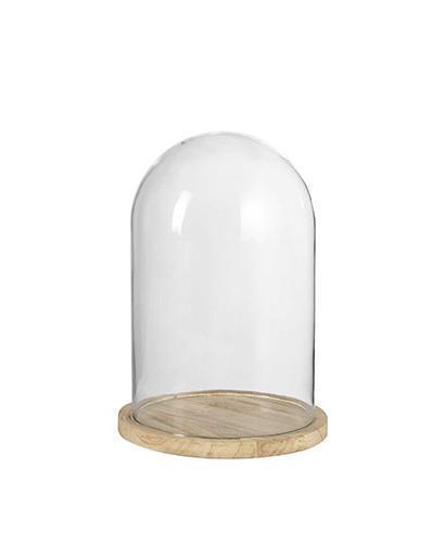 CAMPANA C/BASE LEGNO D14 H21CM.