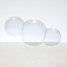 BALLVASE TRIO CLEAR H.17CM.