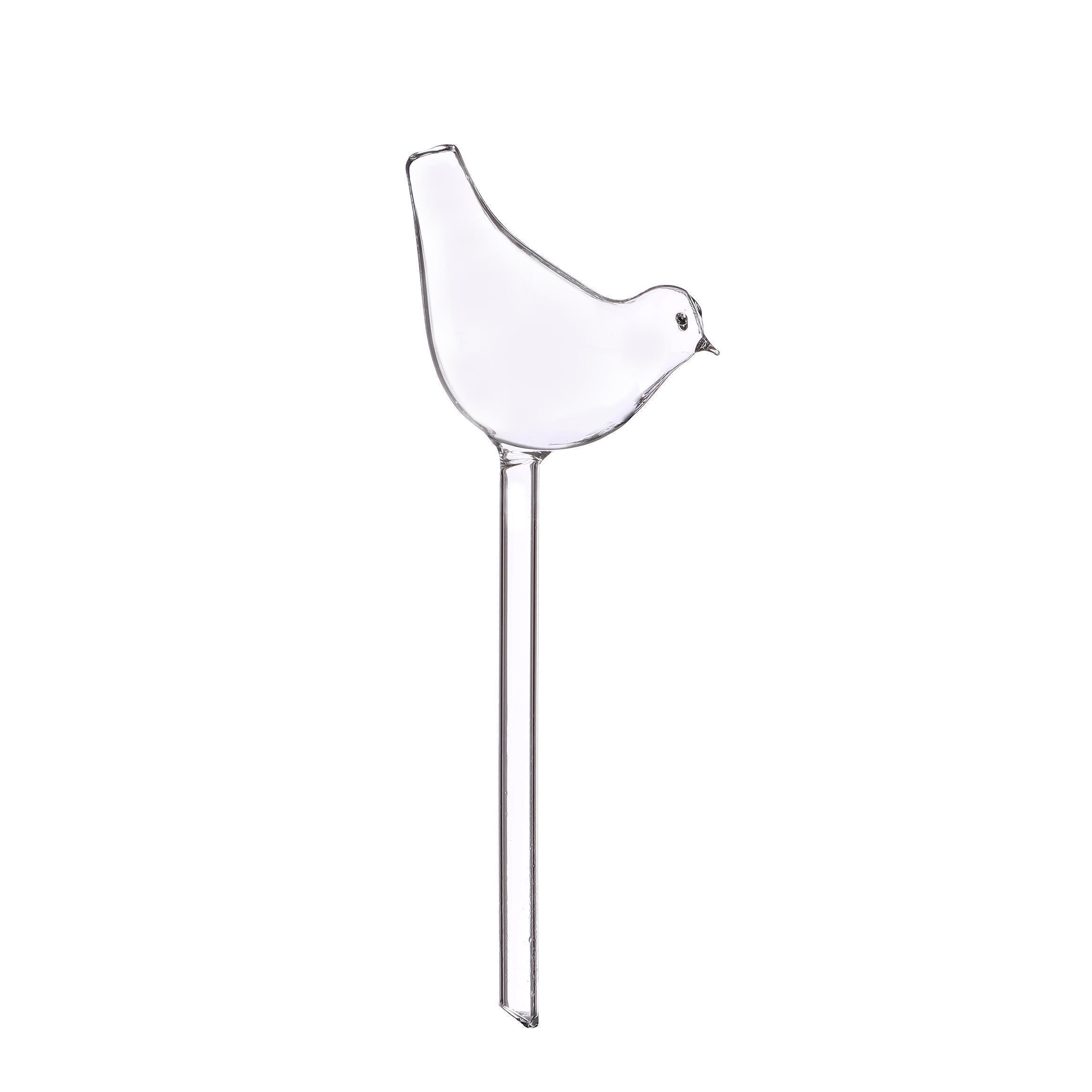 UCCELLO VETRO PICK AUTOIDRAT. H28 D10CM. 2PZ.