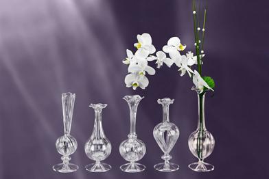 VASE DENNAH H20 D6CM. CLEAR