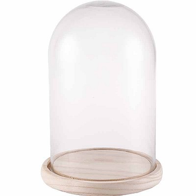 CAMPANA C/BASE LEGNO D15 H25CM.