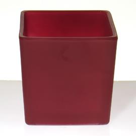 VASO QUADRATO 10X10 ROSSO V.C.