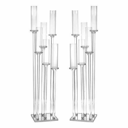 CANDELIERE A 6FIAMME SET/2PZ. 60X26 H.136CM.