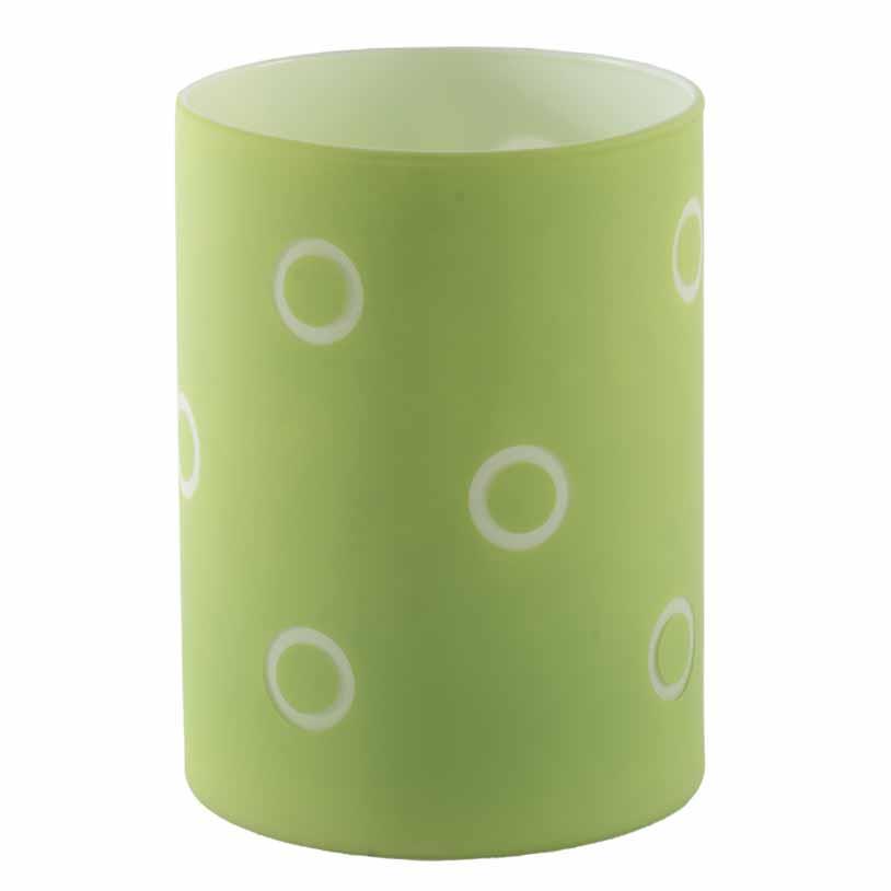 CILINDRO C/POIS H.10 D10CM. VERDE
