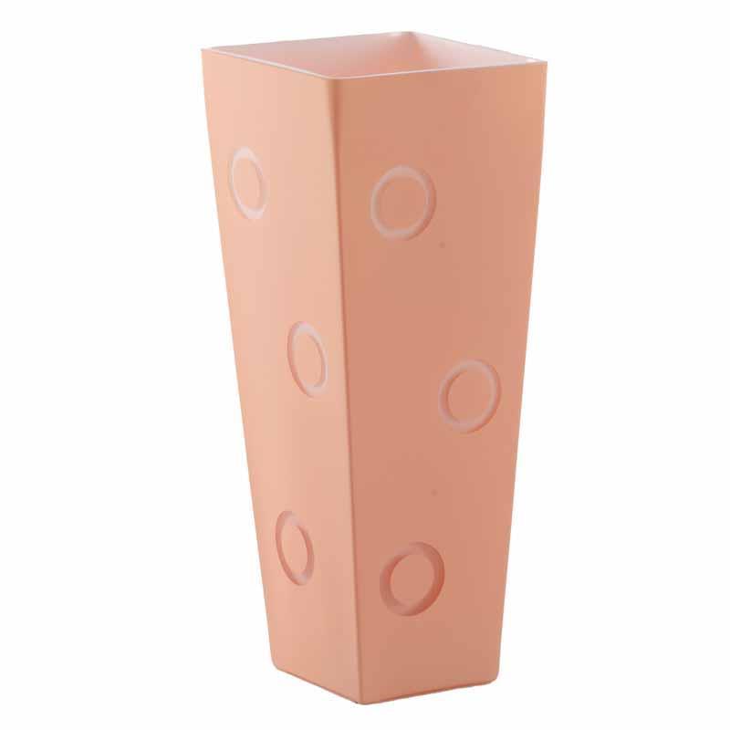 VASO CONO C/POIS H25 L10X10CM. ALBICOCCA