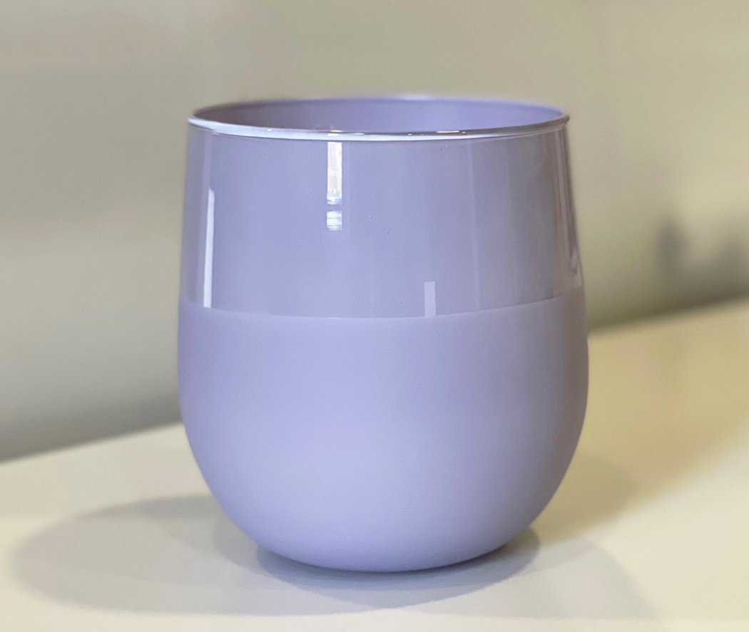 VASO BASE BOMBATA H14 D13CM. LILLA