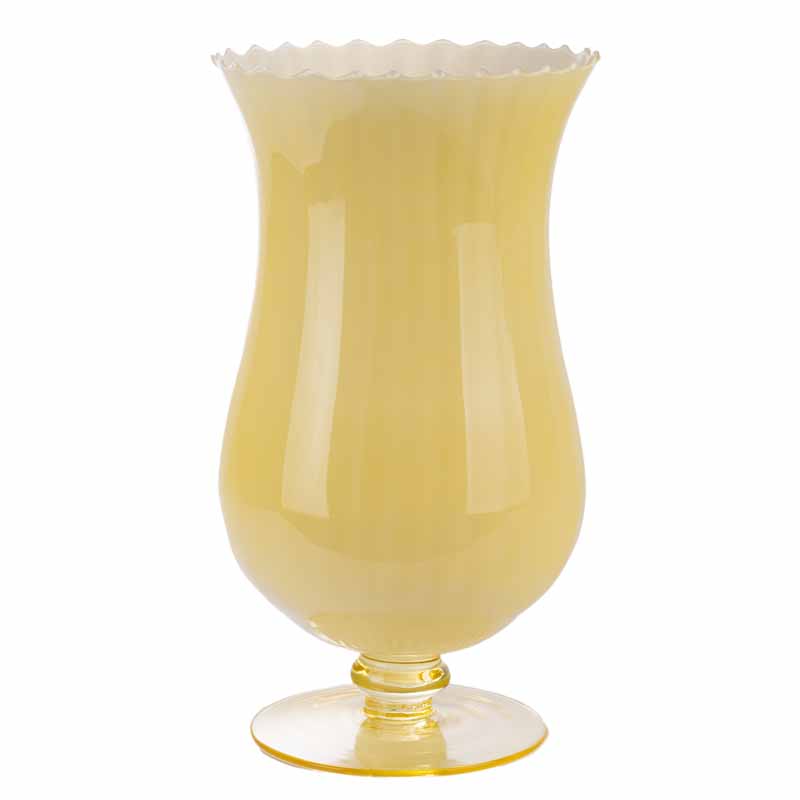 VASO ALTO C/PIEDE H40 D22CM. GIALLO