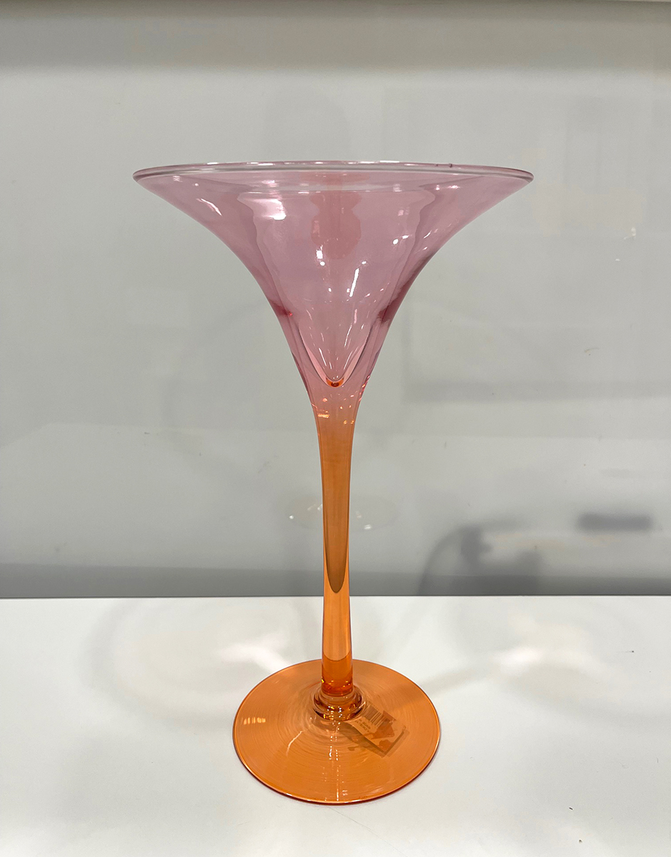 VASO MARTINI D17 H30CM. ARANCIO /ROSA