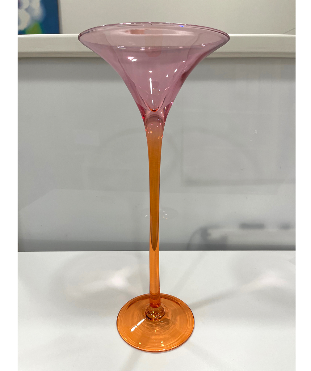 VASO MARTINI D17 H40CM. ARANCIO /ROSA