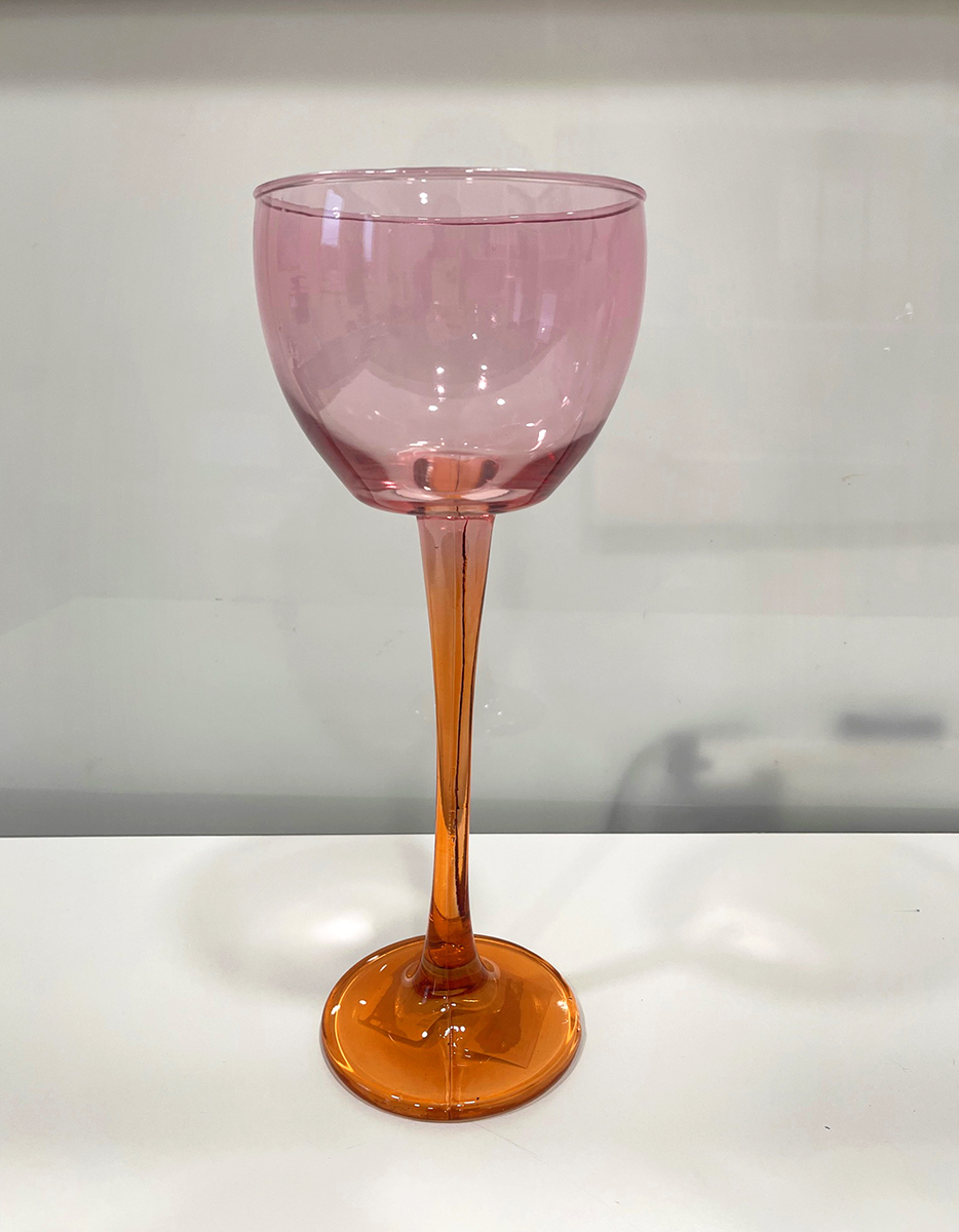 SFERA CON STELO D12,5 H31CM. ARANCIO /ROSA