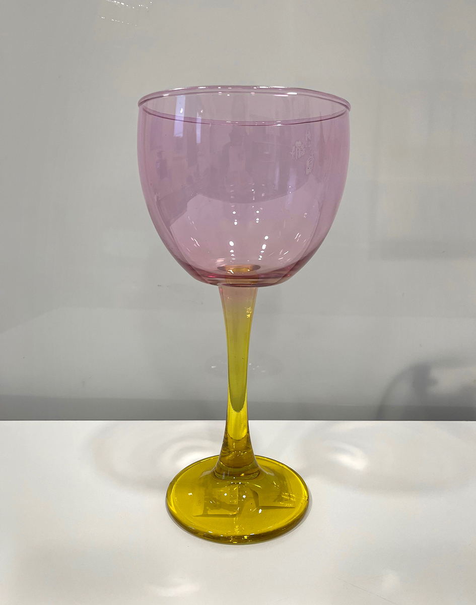 SFERA CON STELO D12,5 H26CM. GIALLO /FUCSIA
