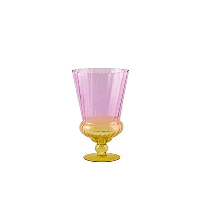 VASO TROFEO RIG.D24 H39CM. GIALLO/FUCSIA