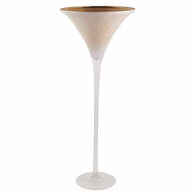 VASO MARTINI D30 H70CM. SHEILA BIANCO ORO