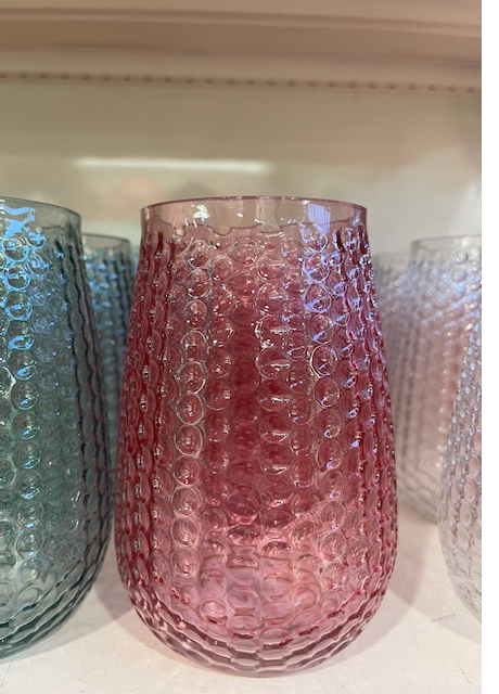 VASO OVALE DIAMOND D11 H15,5 ROSA