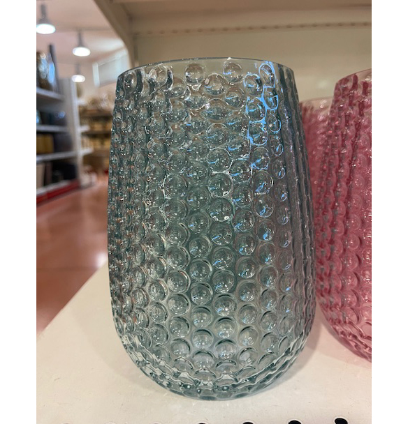 VASO OVALE DIAMOND D11 H15,5 CELESTE