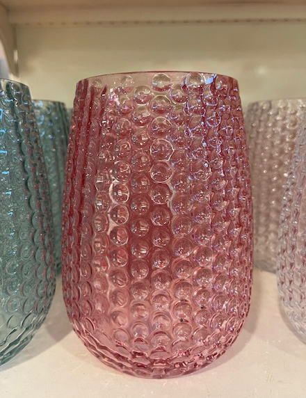VASO OVALE DIAMOND D14 H19 ROSA