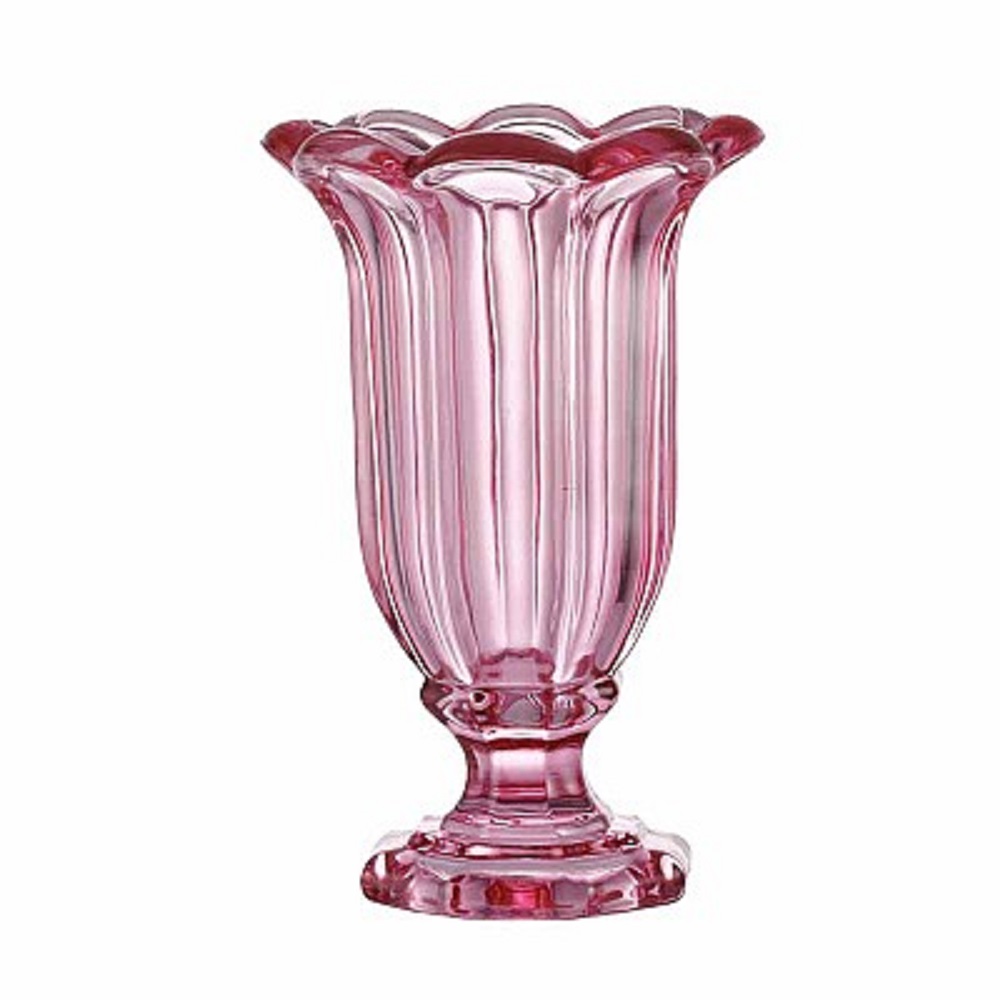 VASO FAZZOLETTO C/PIEDE D15 H23CM. ROSA