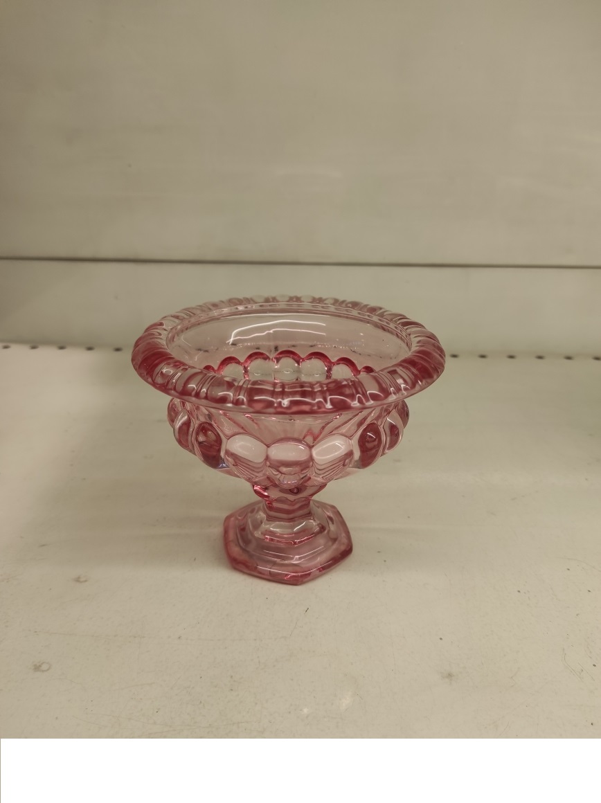 CENTROTAVOLA C/PIEDE D12 H11CM. ROSA
