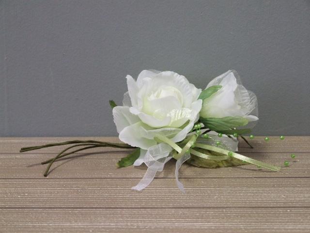 PICK-ROSE SMALL 2FIORI 12PEZZI BIANCO