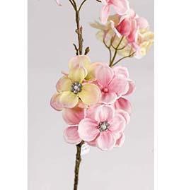 HYDRANGEA 3F. 2PEZZI C/6GEMME 48CM.LT PINK