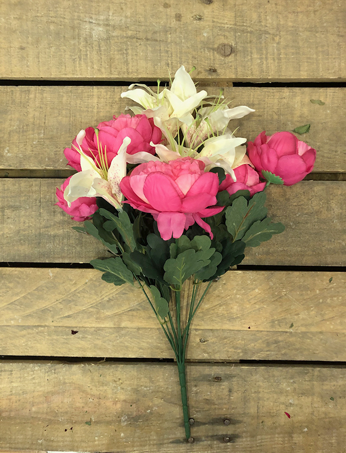 BUSH LILIUM E PEONIA X12 FUCSIA