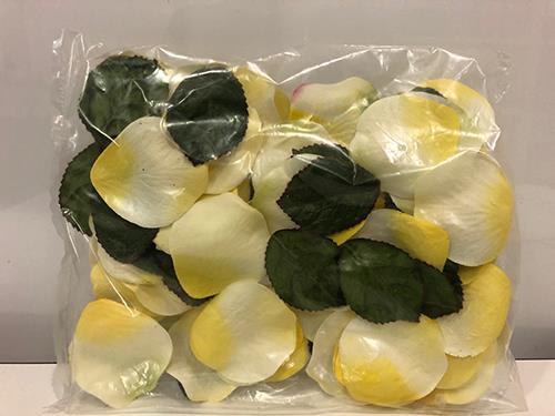 PETALI DI ROSA CON FOGLIE GIALLO