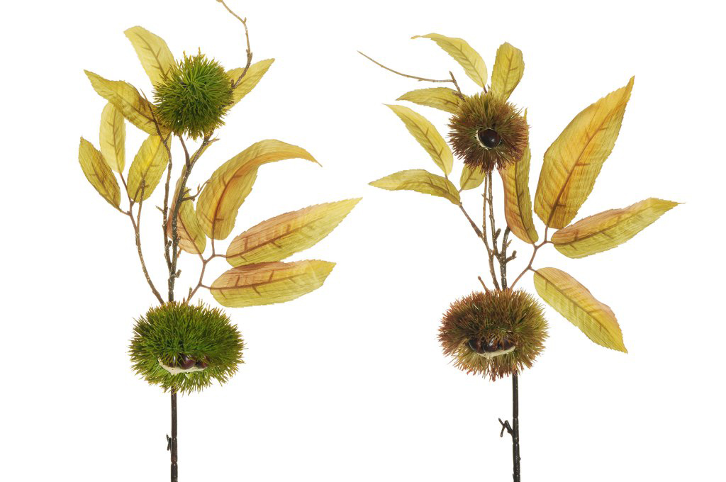 RICCIO DI CASTAGNE 62CM. 2PZ.COL.ASS.