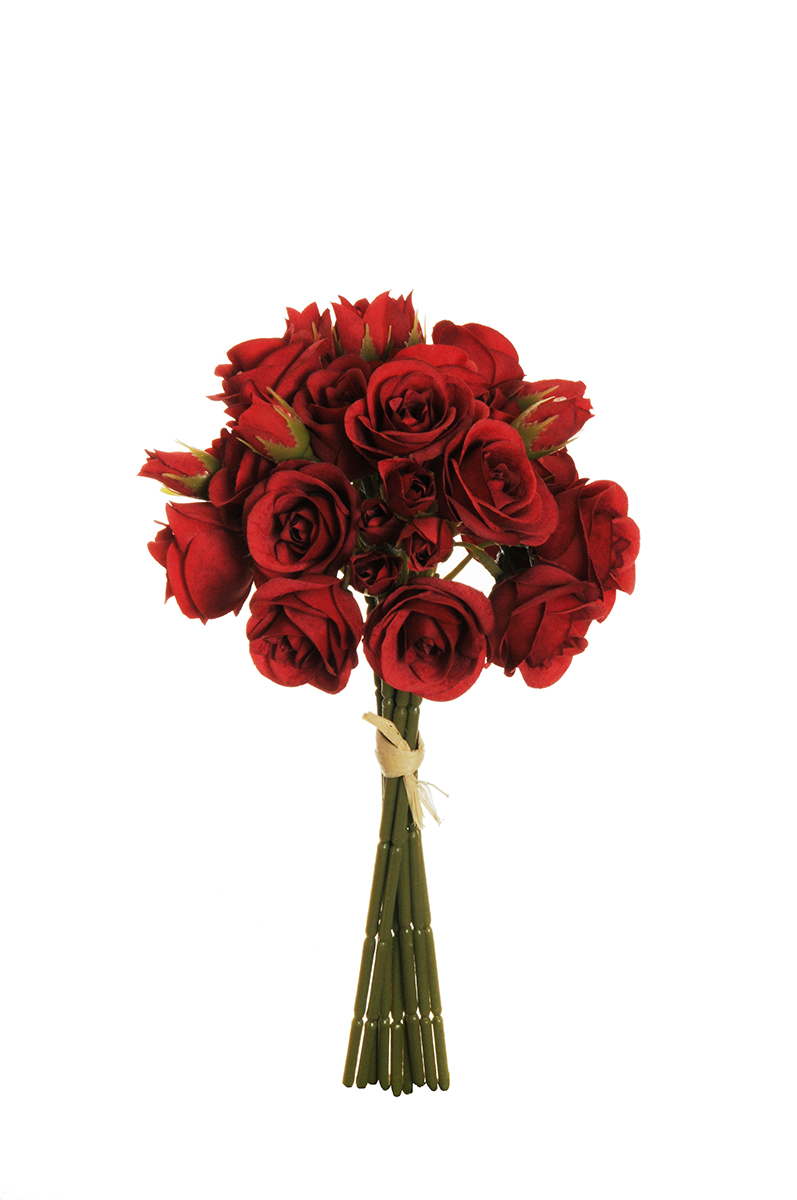 ROSE MINI ANNA BUNDLE X9 18FIORI 30CM. RED