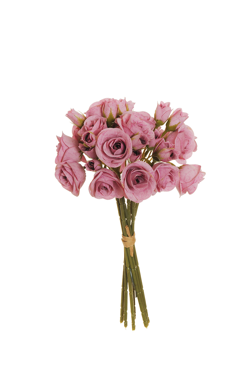 ROSE MINI ANNA BUNDLE X9 18FIORI 30CM. MAUVE