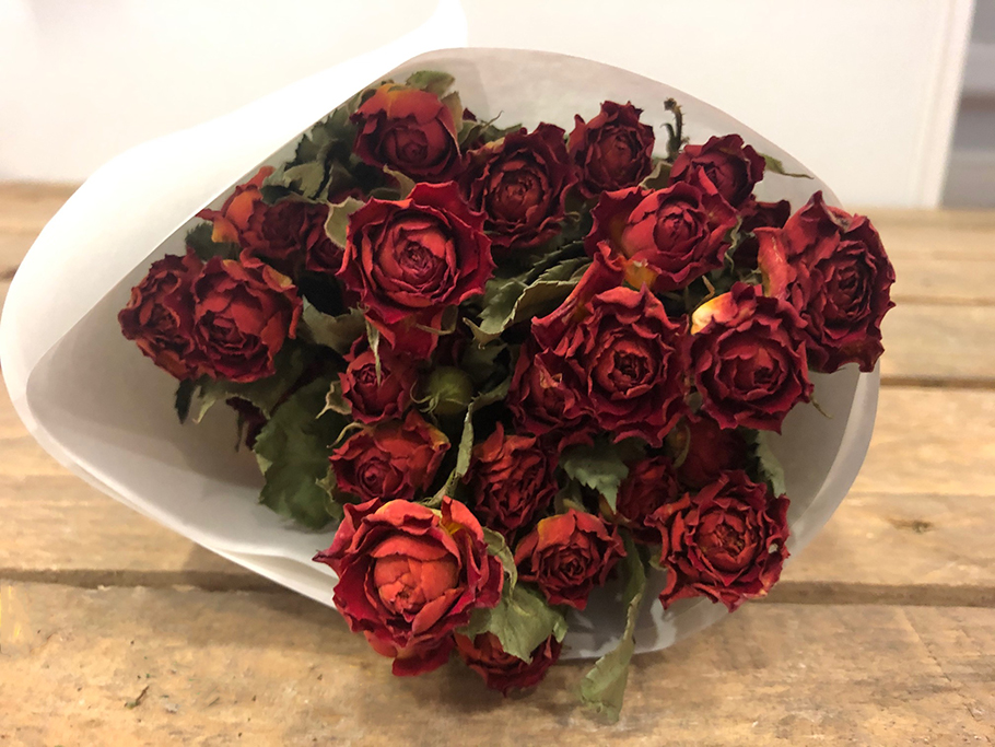 ROSES SPRAY 10PZ. NAT. ORANGE