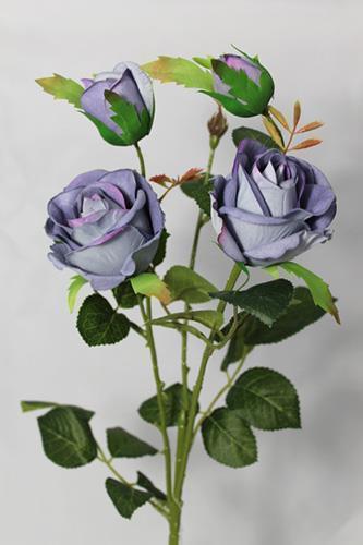 GARDEN ROSE 2FIORI 2BOCC.65CM.3PZ. VNT.BL