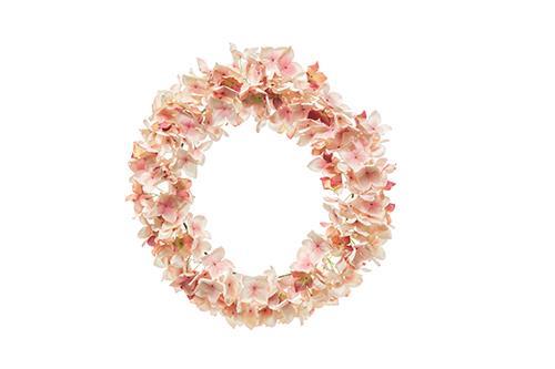 CORONA DI HYDRANGEA D45CM. ROSA CH.