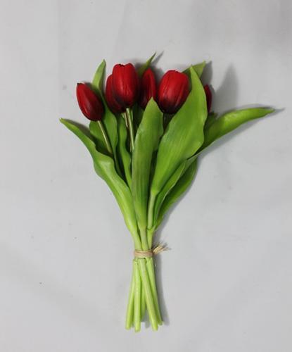 TULIPANI BUNDLE 7STELI 30CM. ROSSO