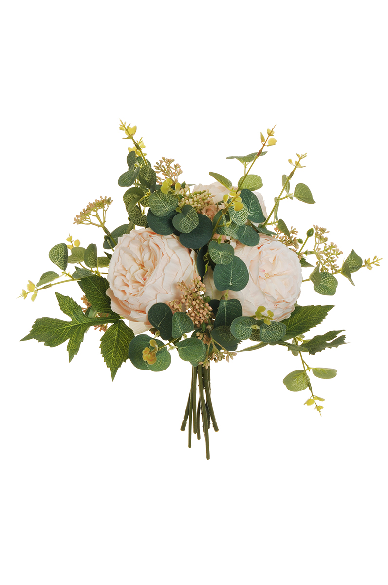 ROSE CABB.C/EUCALYP. BUNDLE 8STELI 33CM. SALM