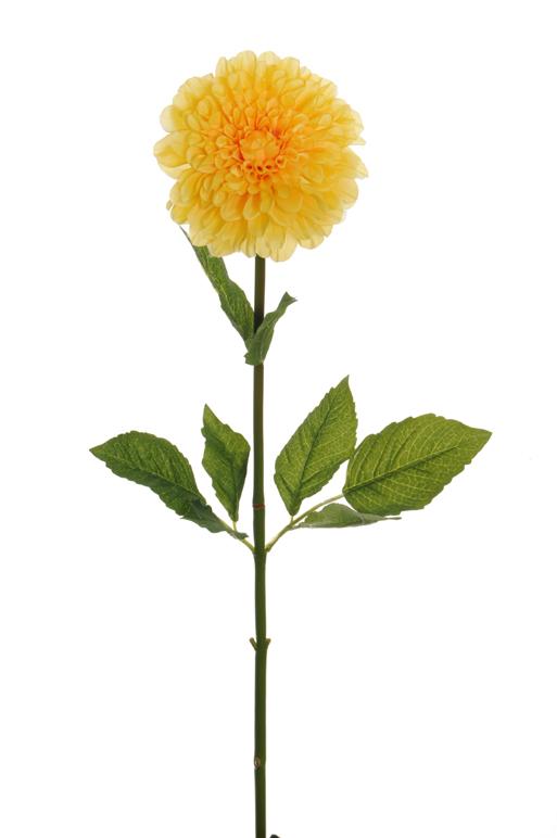 DAHLIA 64CM. 2PZ. GIALLO