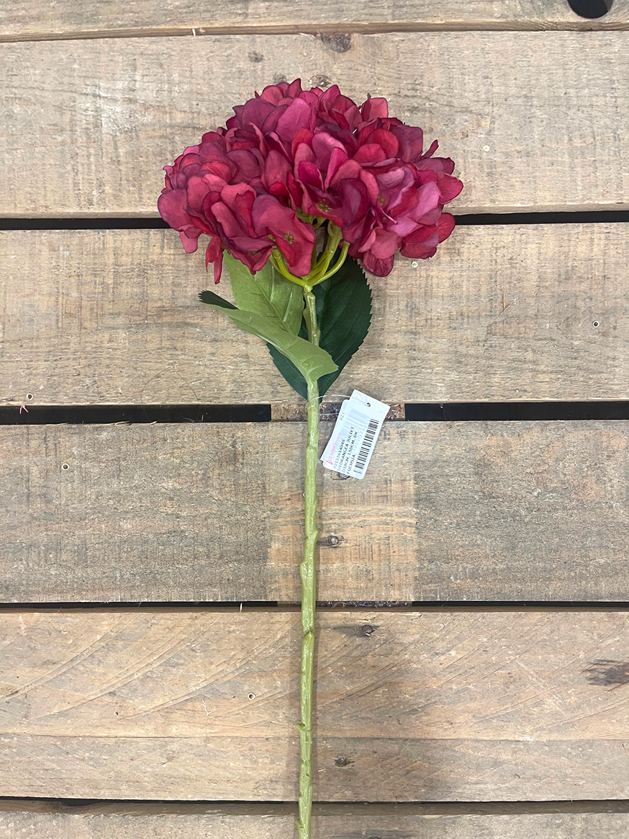HYDRANGEA JULIET D18CM. L50CM. DK FUCHSIA