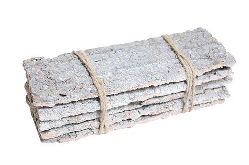 BARK BIRCH 5PZ. 35X15CM. WHITE WASH