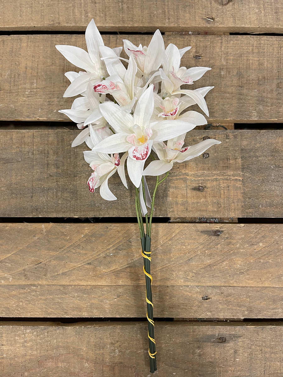 ORCHID SPRAY 8FIORI 44CM. 2PZ.  BIANCO