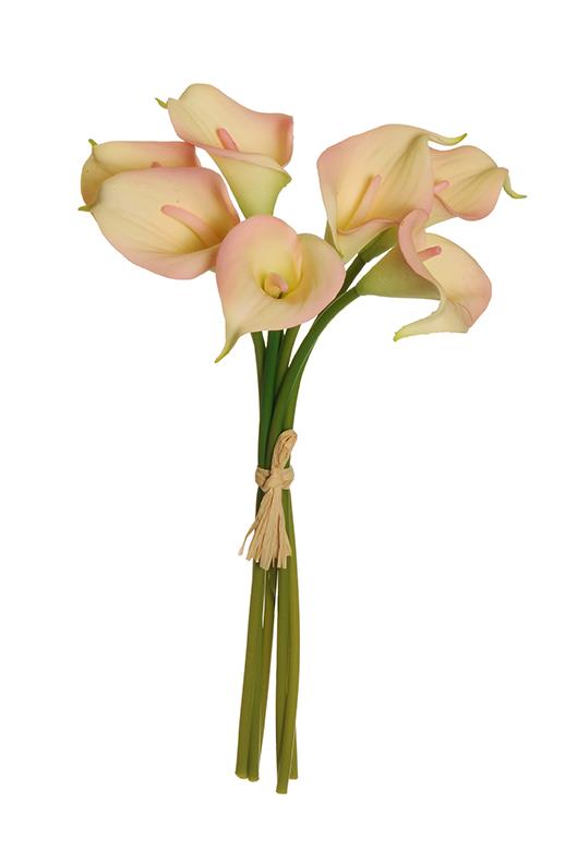 CALLA SMALL LILY W/RAF. 7PZ. 34CM. PINK
